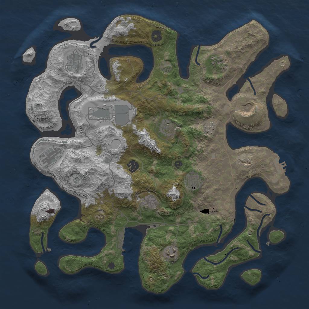 Rust Map: Procedural Map, Size: 4000, Seed: 1522425008, 22 Monuments