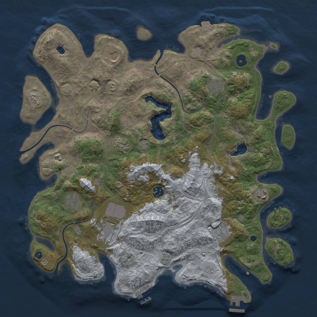 Rust Map: Procedural Map, Size: 4250, Seed: 27147, 15 Monuments