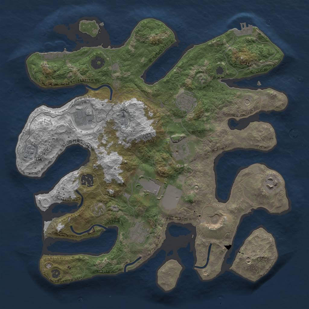 Rust Map: Procedural Map, Size: 3500, Seed: 1622064976, 20 Monuments