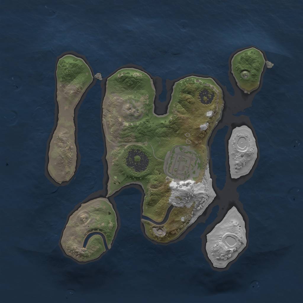 Rust Map: Procedural Map, Size: 2000, Seed: 973191793, 8 Monuments