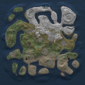 Thumbnail Rust Map: Procedural Map, Size: 3700, Seed: 1106692170, 21 Monuments