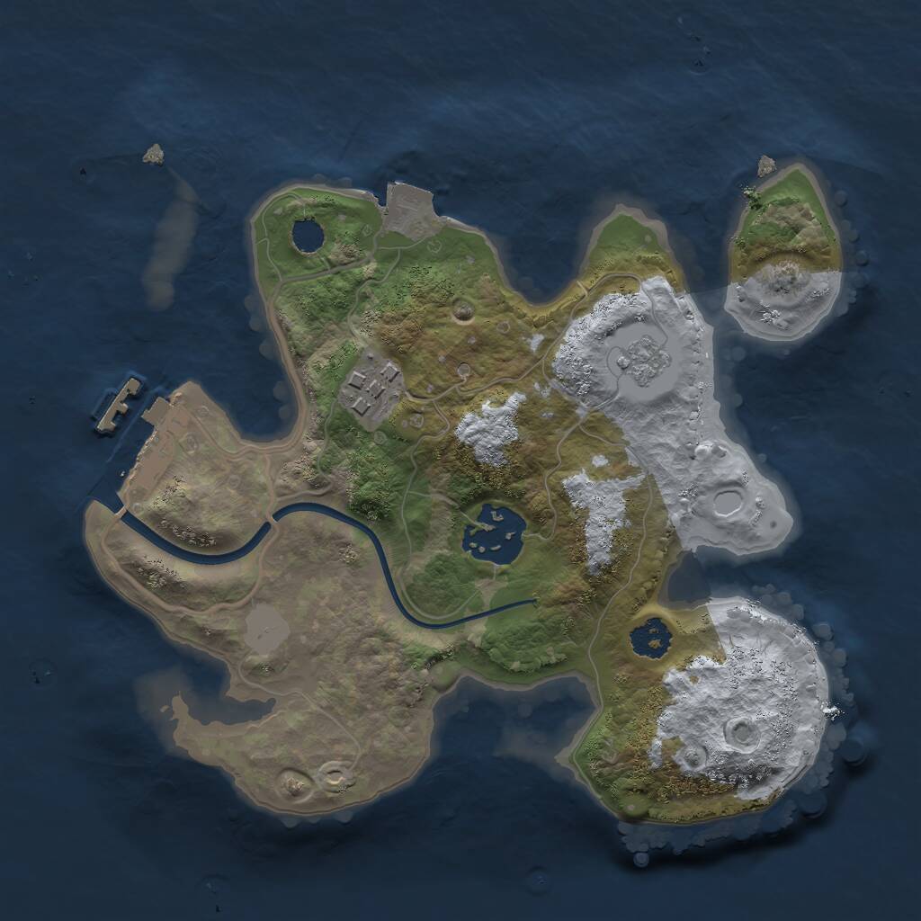 Rust Map: Procedural Map, Size: 2300, Seed: 15656, 5 Monuments