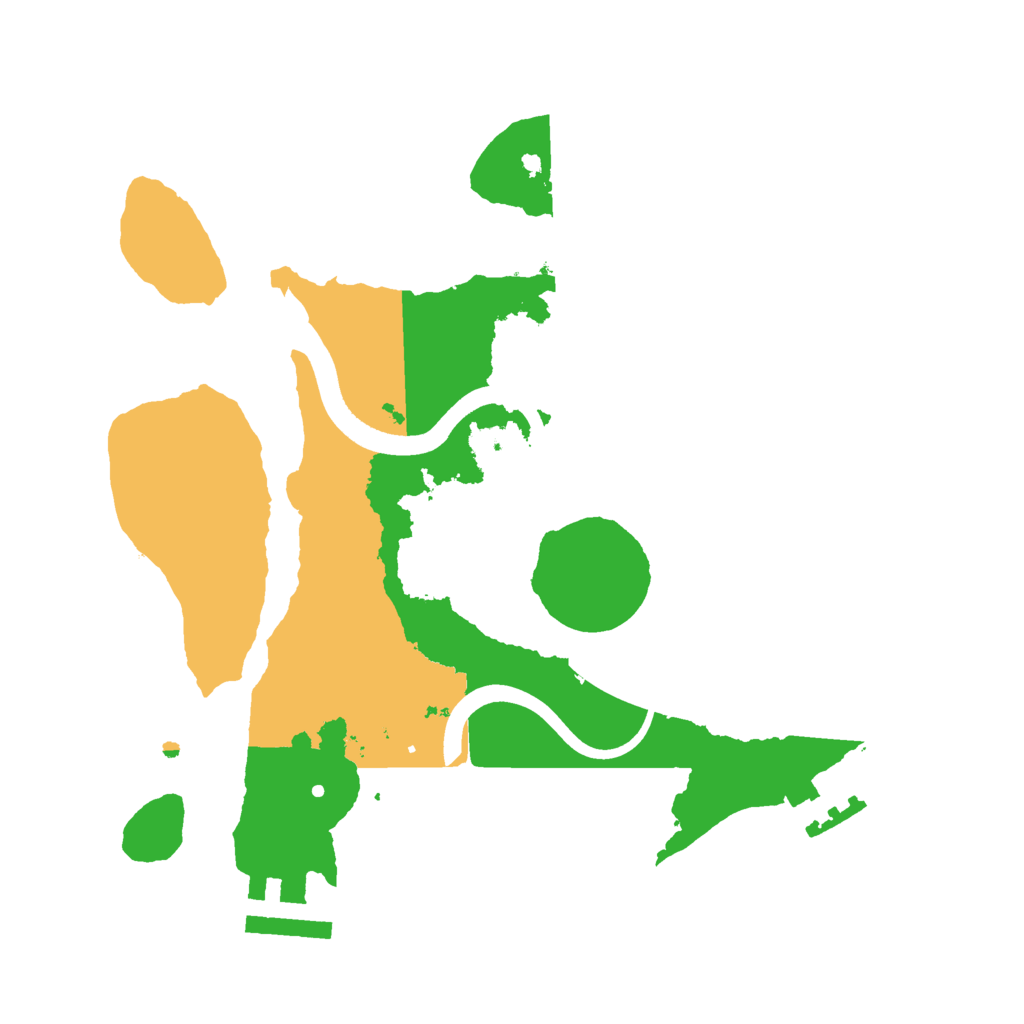 Biome Rust Map: Procedural Map, Size: 2400, Seed: 1021828815