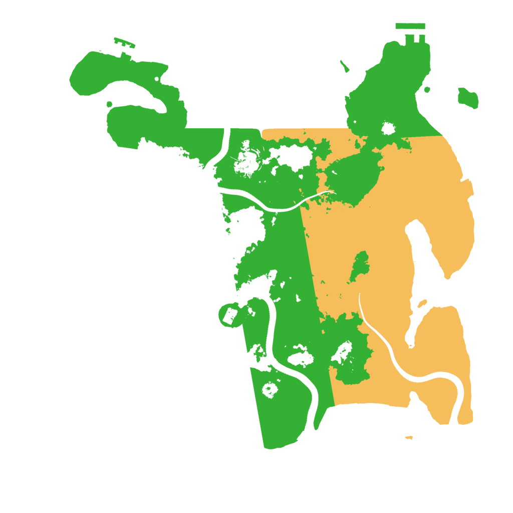 Biome Rust Map: Procedural Map, Size: 3500, Seed: 61454