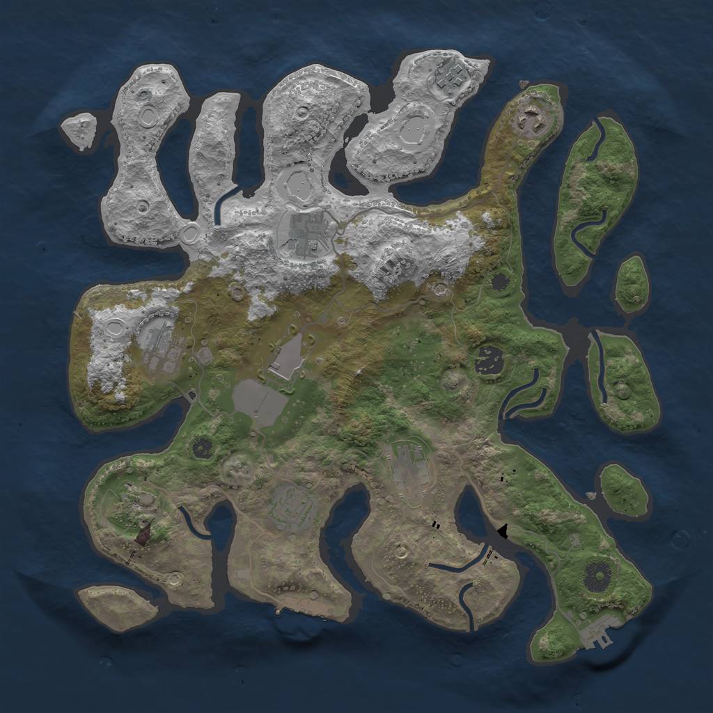 Rust Map: Procedural Map, Size: 3600, Seed: 1549261154, 20 Monuments