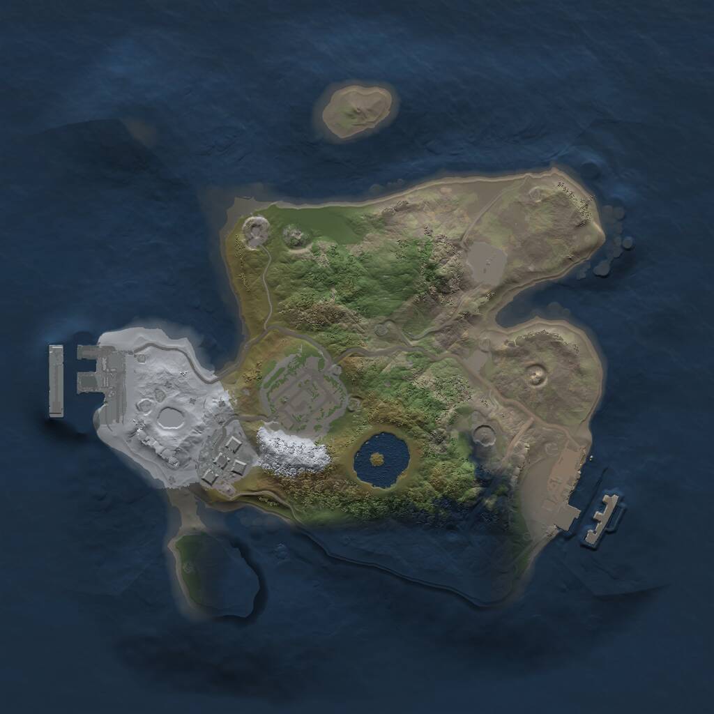 Rust Map: Procedural Map, Size: 2000, Seed: 422, 6 Monuments