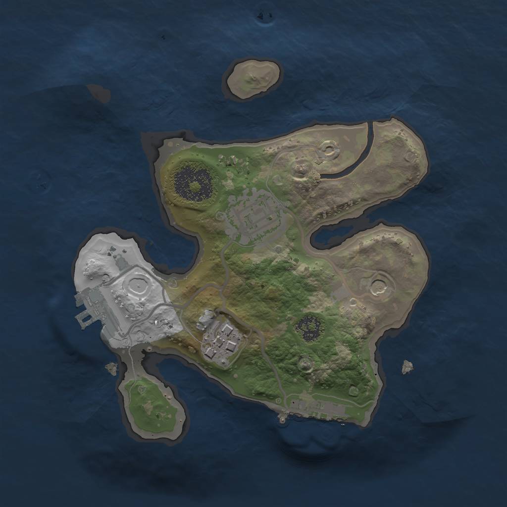 Rust Map: Procedural Map, Size: 2000, Seed: 422, 13 Monuments