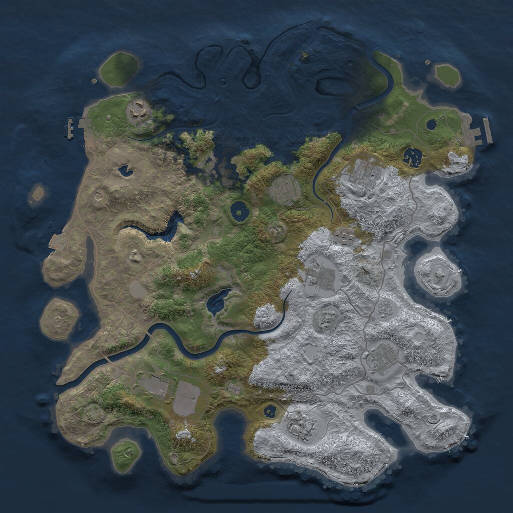 Rust Map: Procedural Map, Size: 4000, Seed: 1599646513, 16 Monuments