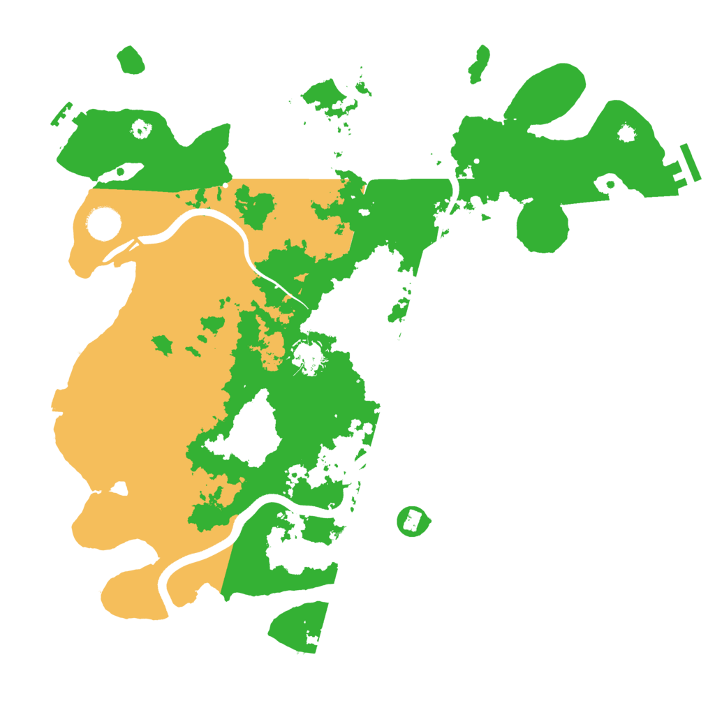 Biome Rust Map: Procedural Map, Size: 3700, Seed: 254215478