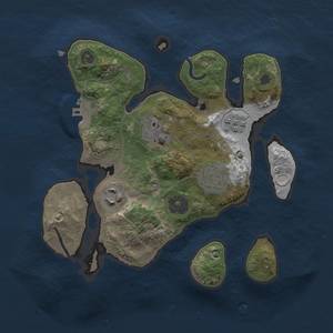 Thumbnail Rust Map: Procedural Map, Size: 2500, Seed: 1375, 13 Monuments