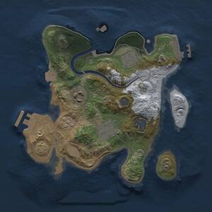 Thumbnail Rust Map: Procedural Map, Size: 2500, Seed: 1375, 11 Monuments