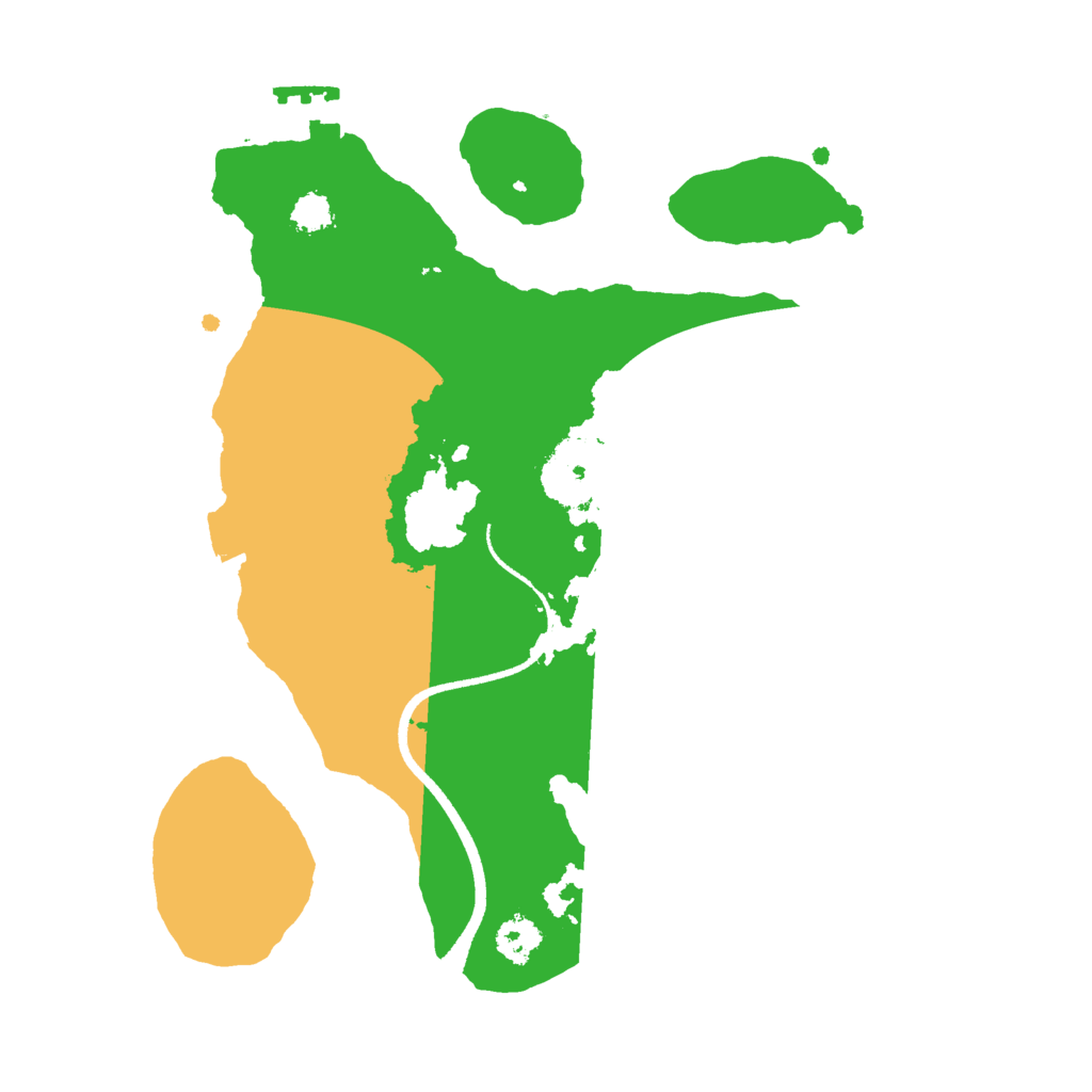 Biome Rust Map: Procedural Map, Size: 2500, Seed: 864635