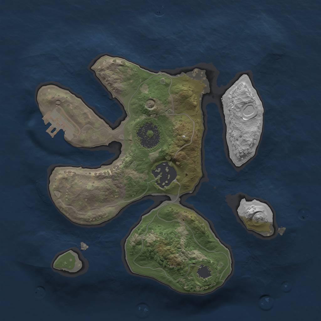 Rust Map: Procedural Map, Size: 2000, Seed: 1353027014, 9 Monuments