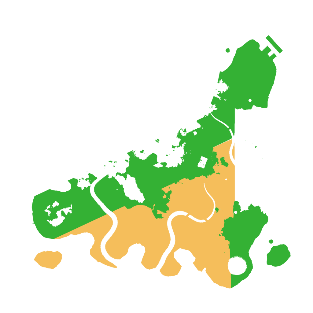 Biome Rust Map: Procedural Map, Size: 3000, Seed: 3499205
