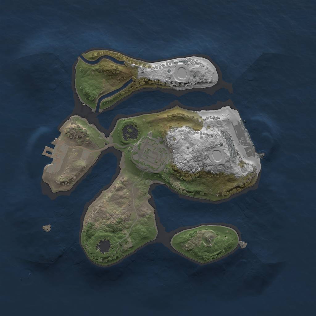 Rust Map: Procedural Map, Size: 2000, Seed: 15616, 10 Monuments