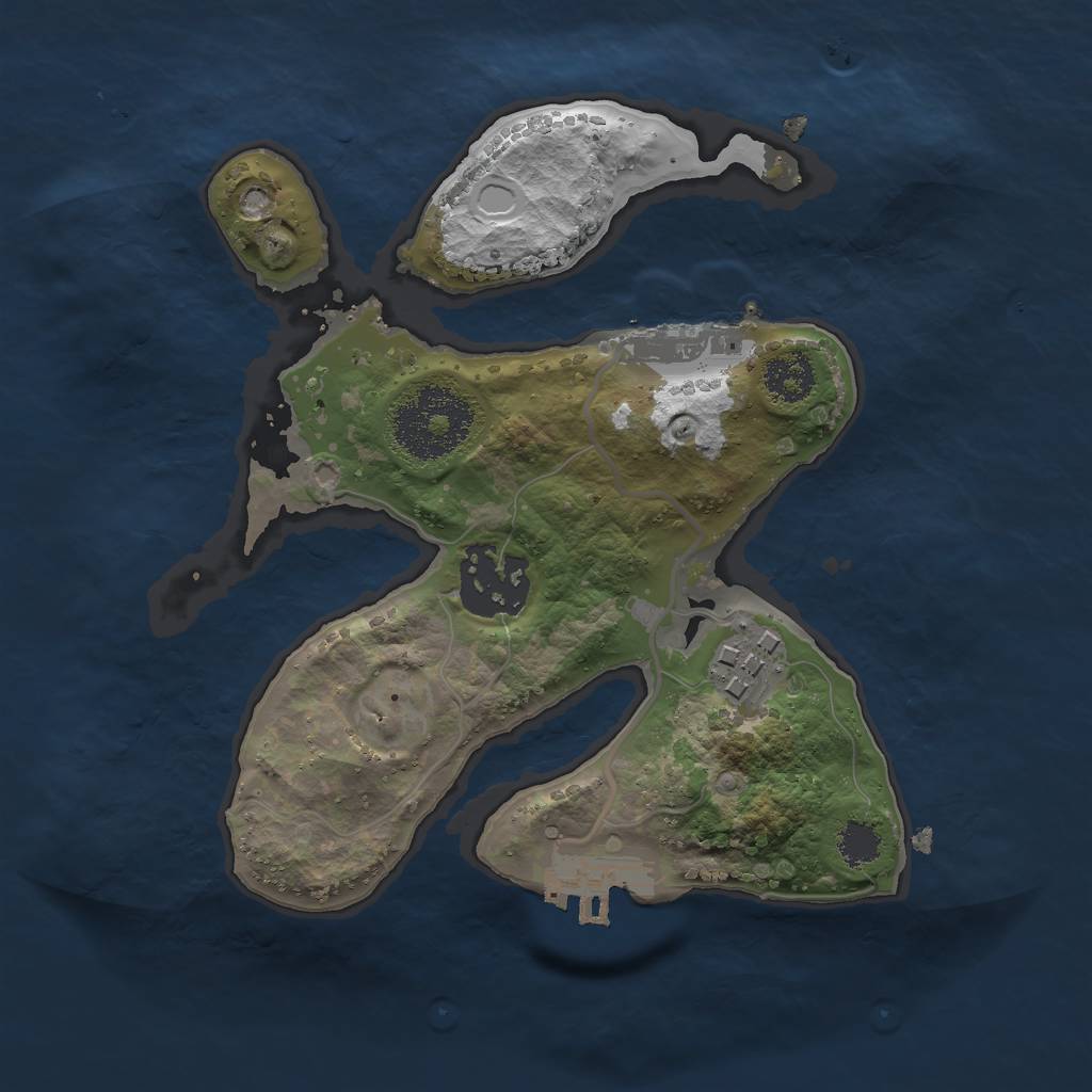 Rust Map: Procedural Map, Size: 2200, Seed: 614469180, 12 Monuments