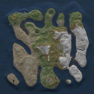 Thumbnail Rust Map: Procedural Map, Size: 3500, Seed: 280275840, 18 Monuments