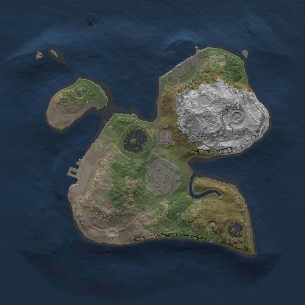 Rust Map: Procedural Map, Size: 2000, Seed: 19735, 11 Monuments