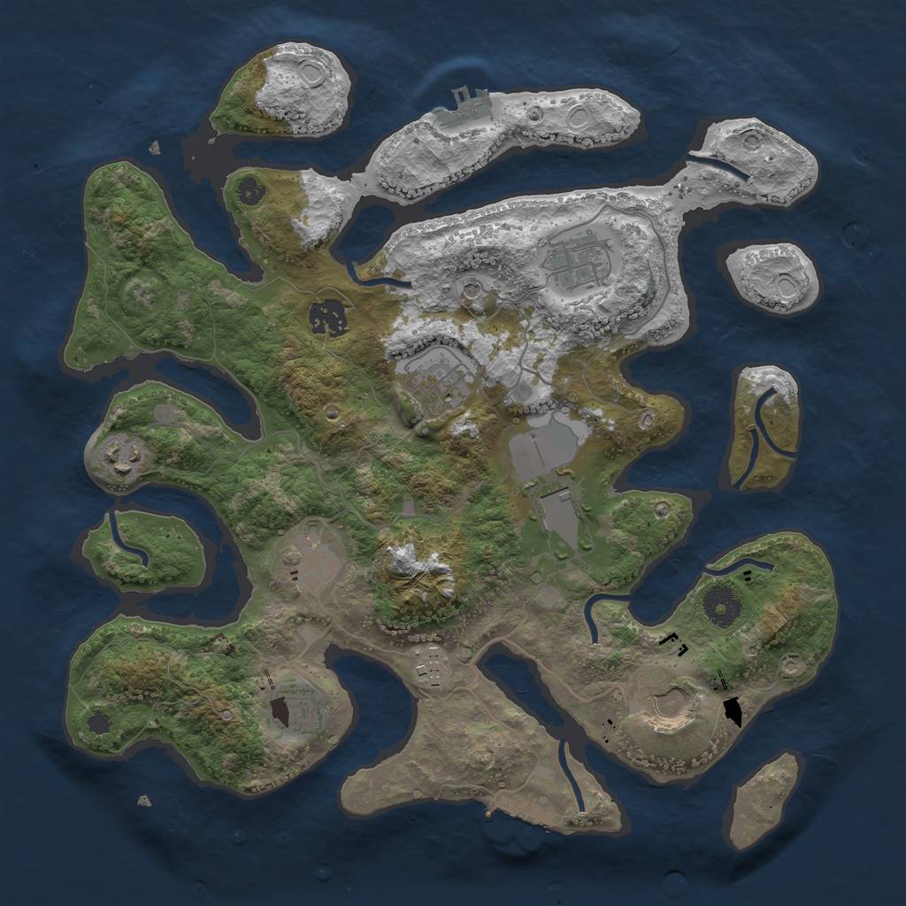 Rust Map: Procedural Map, Size: 3500, Seed: 15678, 20 Monuments