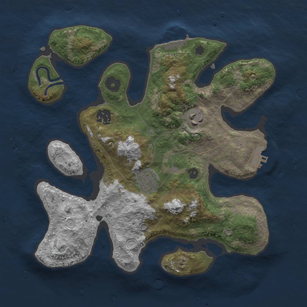 Rust Map: Procedural Map, Size: 3000, Seed: 13826, 13 Monuments
