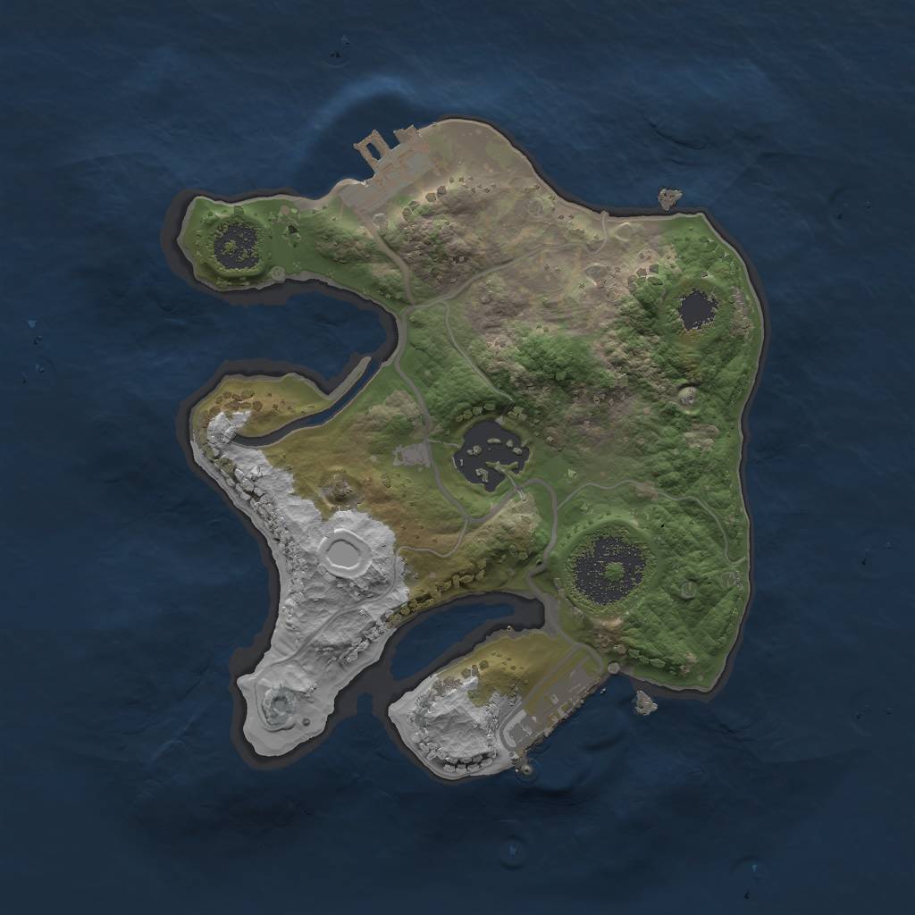 Rust Map: Procedural Map, Size: 2000, Seed: 15285688, 10 Monuments