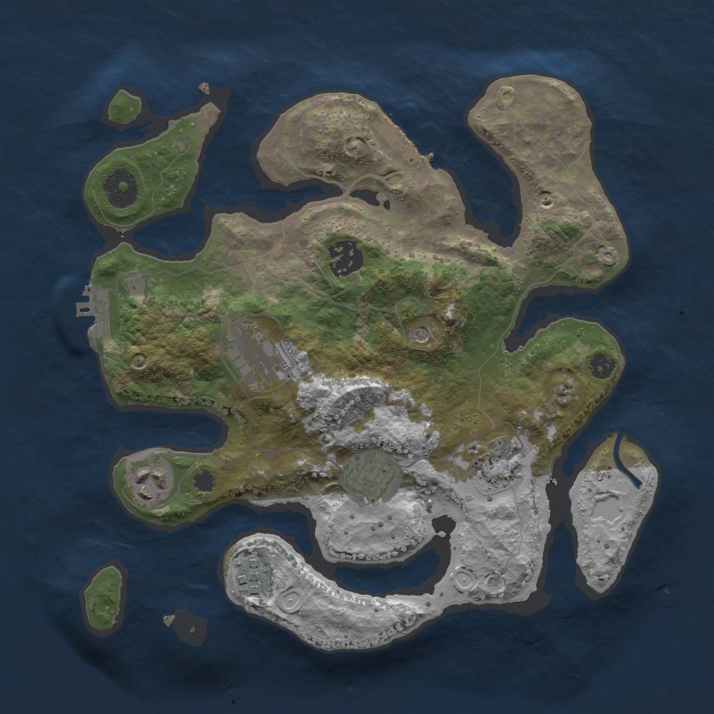 Rust Map: Procedural Map, Size: 3000, Seed: 1507, 17 Monuments