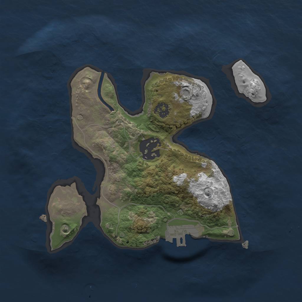 Rust Map: Procedural Map, Size: 2000, Seed: 1147, 9 Monuments