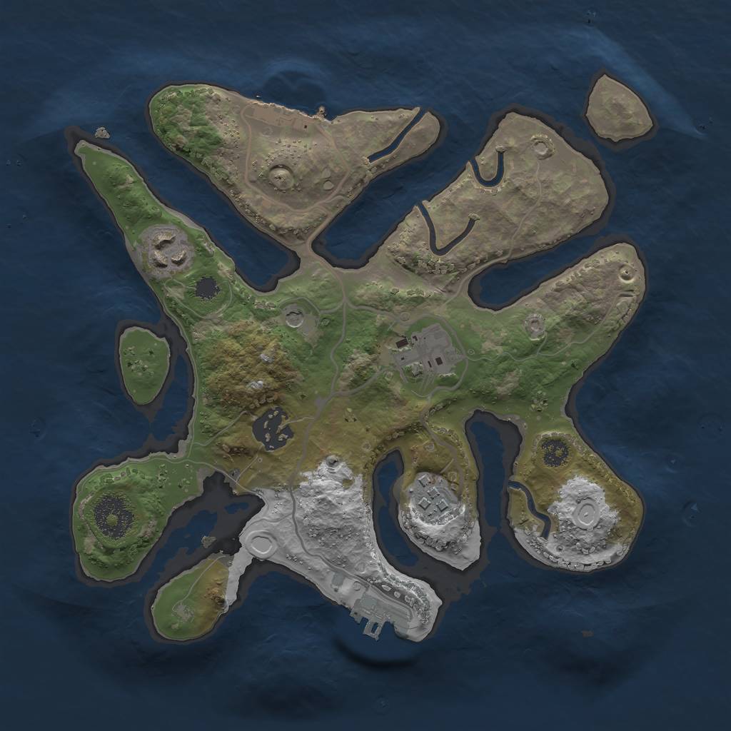 Rust Map: Procedural Map, Size: 2700, Seed: 444123, 15 Monuments