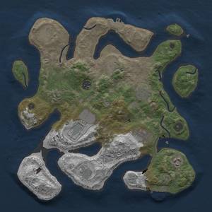 Thumbnail Rust Map: Procedural Map, Size: 3501, Seed: 2147483647, 21 Monuments