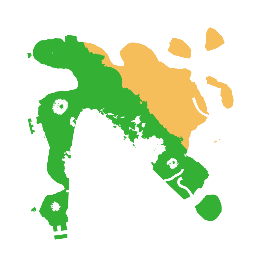 Biome Rust Map: Procedural Map, Size: 2500, Seed: 4579