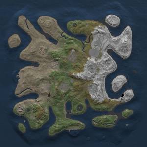 Thumbnail Rust Map: Procedural Map, Size: 3500, Seed: 58792942, 19 Monuments