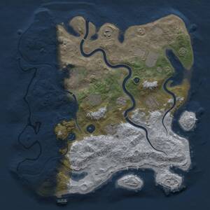 Thumbnail Rust Map: Procedural Map, Size: 3700, Seed: 2094952134, 14 Monuments