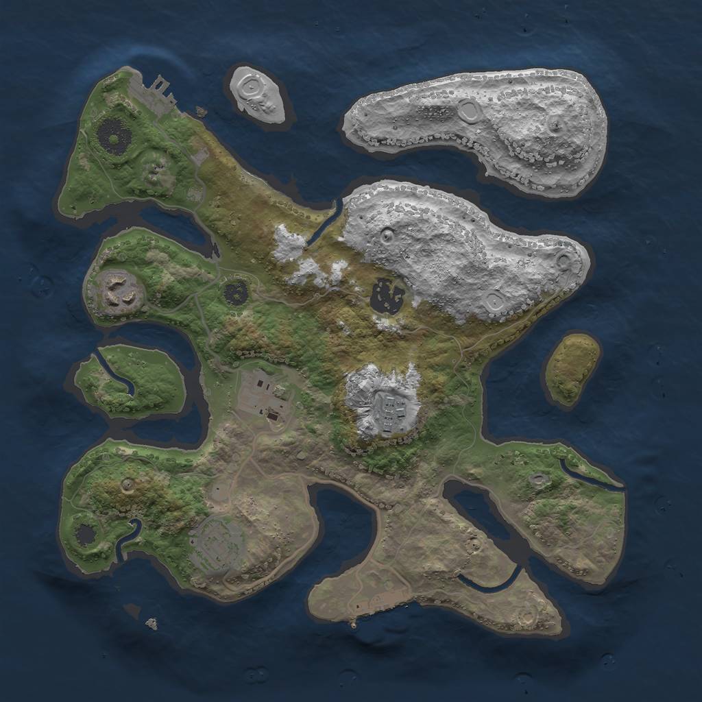 Rust Map: Procedural Map, Size: 3000, Seed: 15678, 15 Monuments