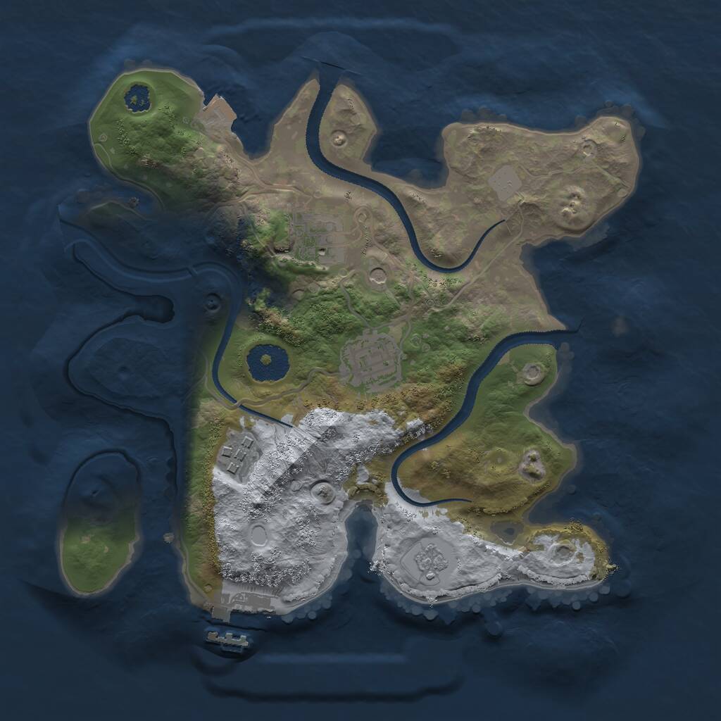 Rust Map: Procedural Map, Size: 2700, Seed: 333334, 7 Monuments