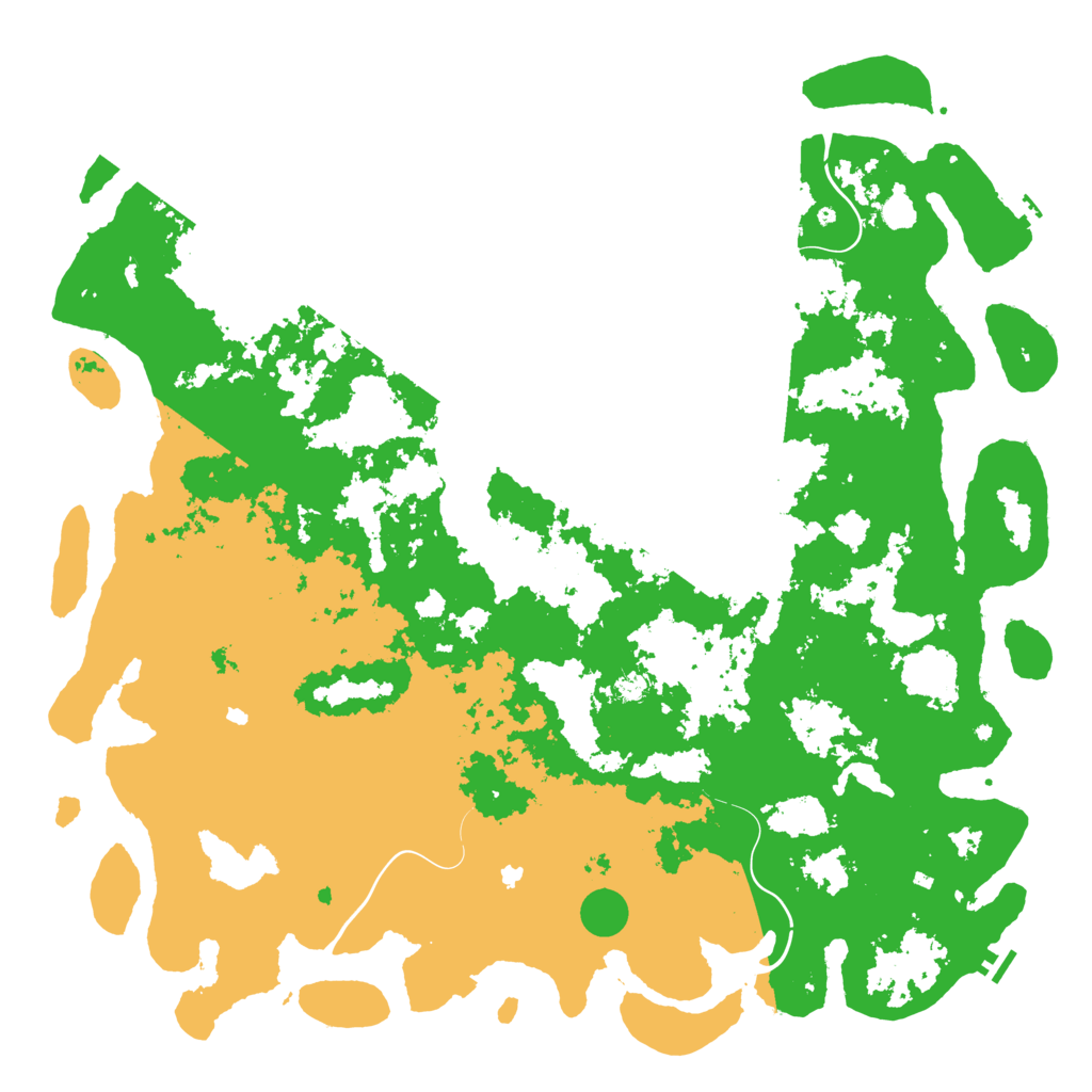 Biome Rust Map: Procedural Map, Size: 6000, Seed: 4050