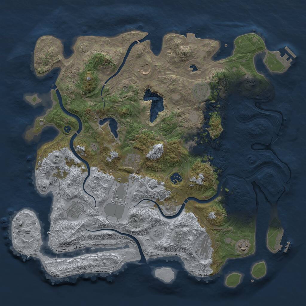 Rust Map: Procedural Map, Size: 4250, Seed: 1572893560, 16 Monuments