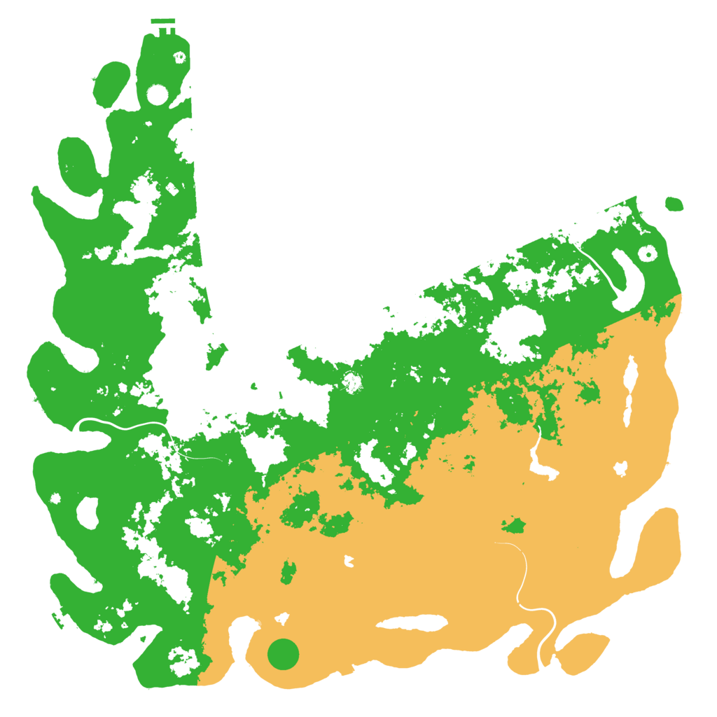 Biome Rust Map: Procedural Map, Size: 6000, Seed: 3333333