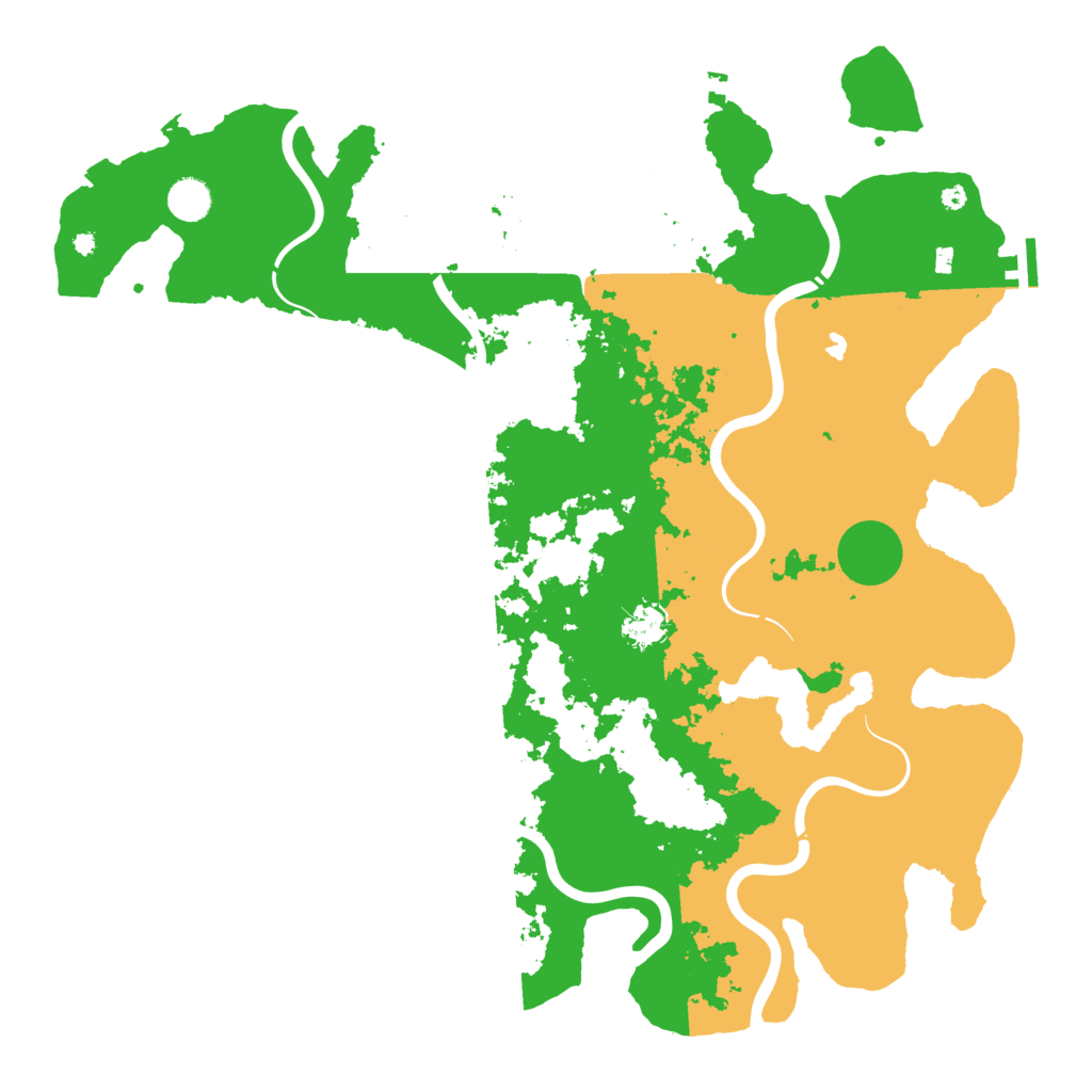 Biome Rust Map: Procedural Map, Size: 4444, Seed: 100
