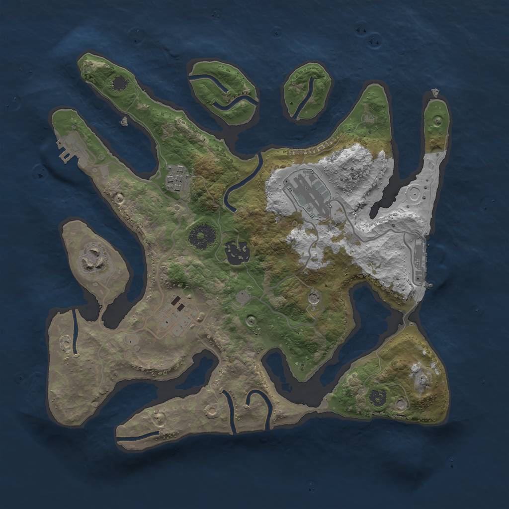 Rust Map: Procedural Map, Size: 3000, Seed: 1768556600, 16 Monuments