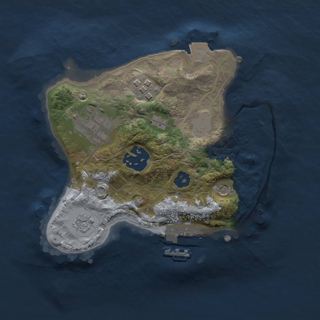 Rust Map: Procedural Map, Size: 2000, Seed: 911, 7 Monuments