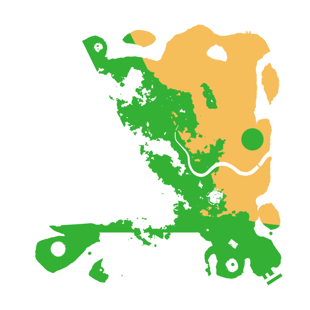 Biome Rust Map: Procedural Map, Size: 3700, Seed: 745677