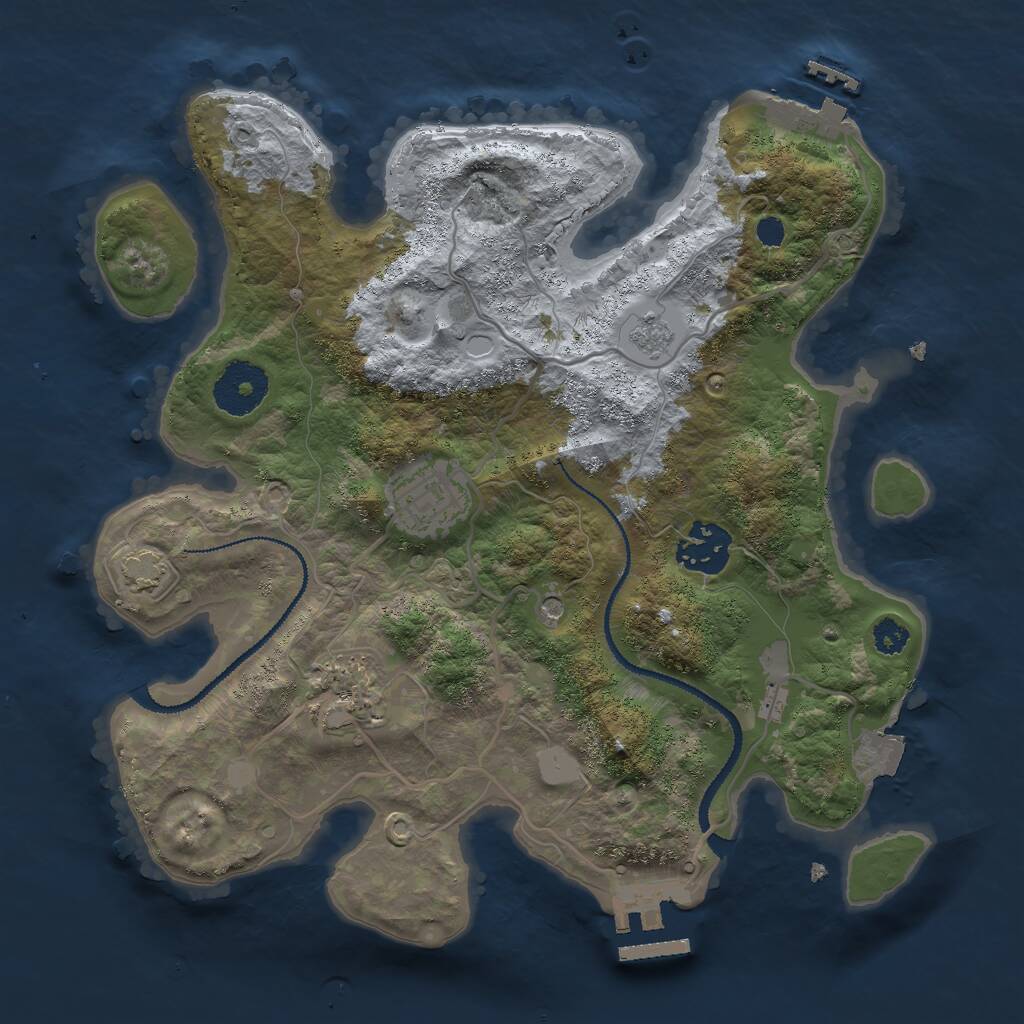 Rust Map: Procedural Map, Size: 2900, Seed: 173, 9 Monuments