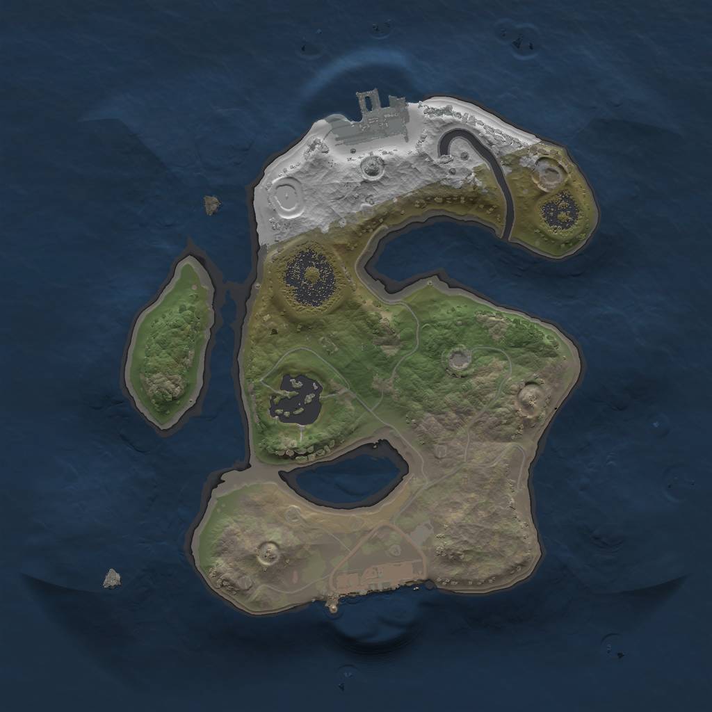 Rust Map: Procedural Map, Size: 2000, Seed: 147264, 10 Monuments