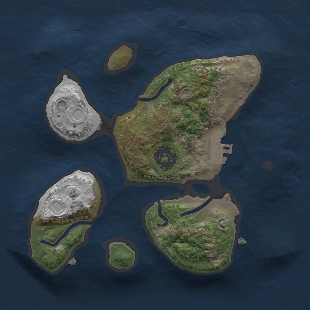 Rust Map: Procedural Map, Size: 2000, Seed: 911212, 8 Monuments