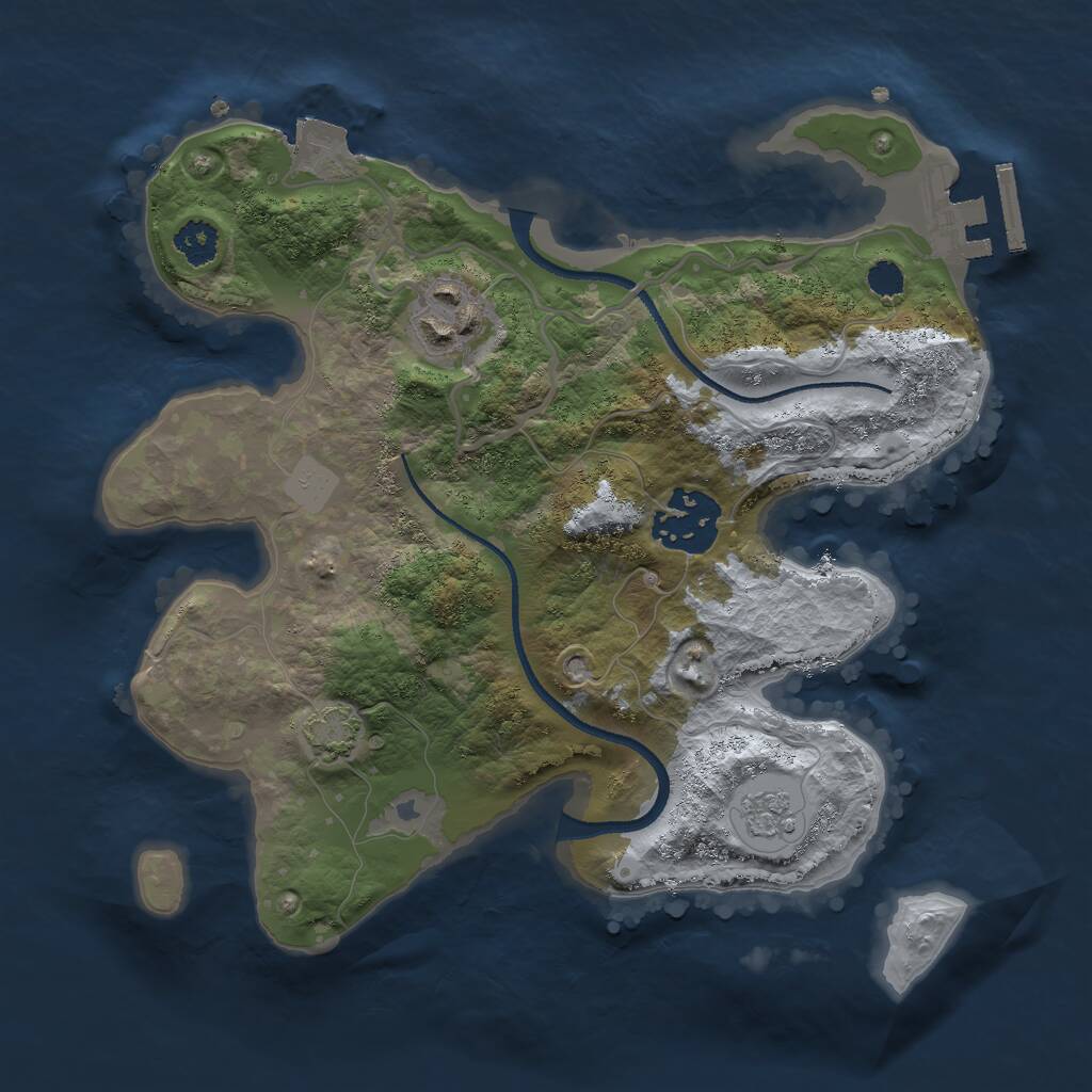 Rust Map: Procedural Map, Size: 2500, Seed: 1567910976, 6 Monuments