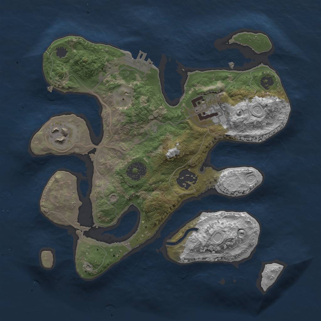 Rust Map: Procedural Map, Size: 2500, Seed: 1567910976, 12 Monuments