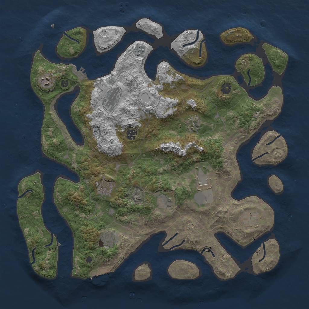 Rust Map: Procedural Map, Size: 4250, Seed: 9816594, 21 Monuments