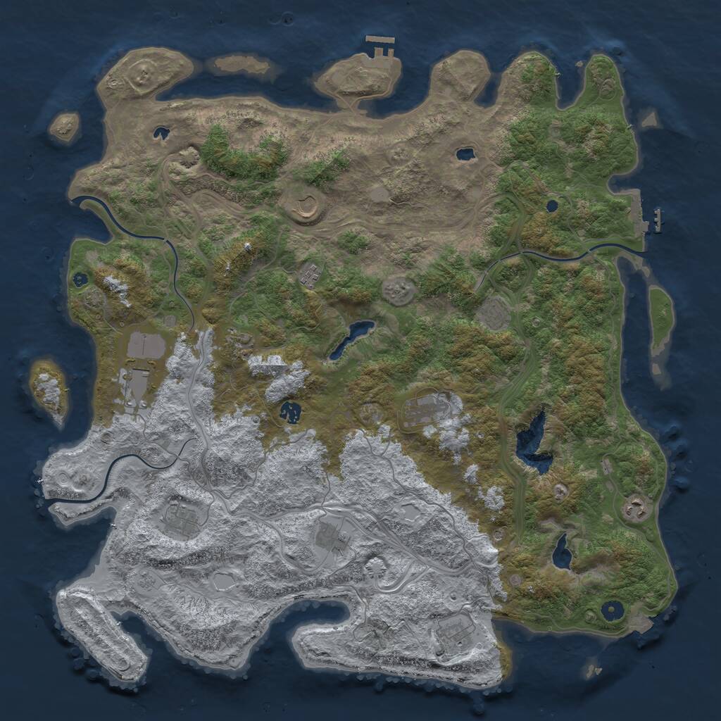Rust Map: Procedural Map, Size: 4999, Seed: 2147483647, 17 Monuments