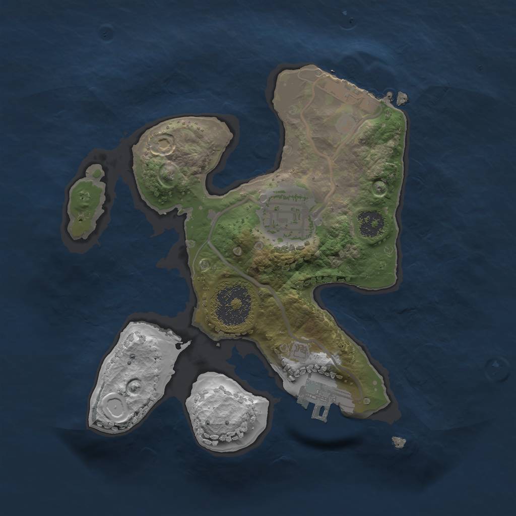 Rust Map: Procedural Map, Size: 2000, Seed: 51561, 10 Monuments