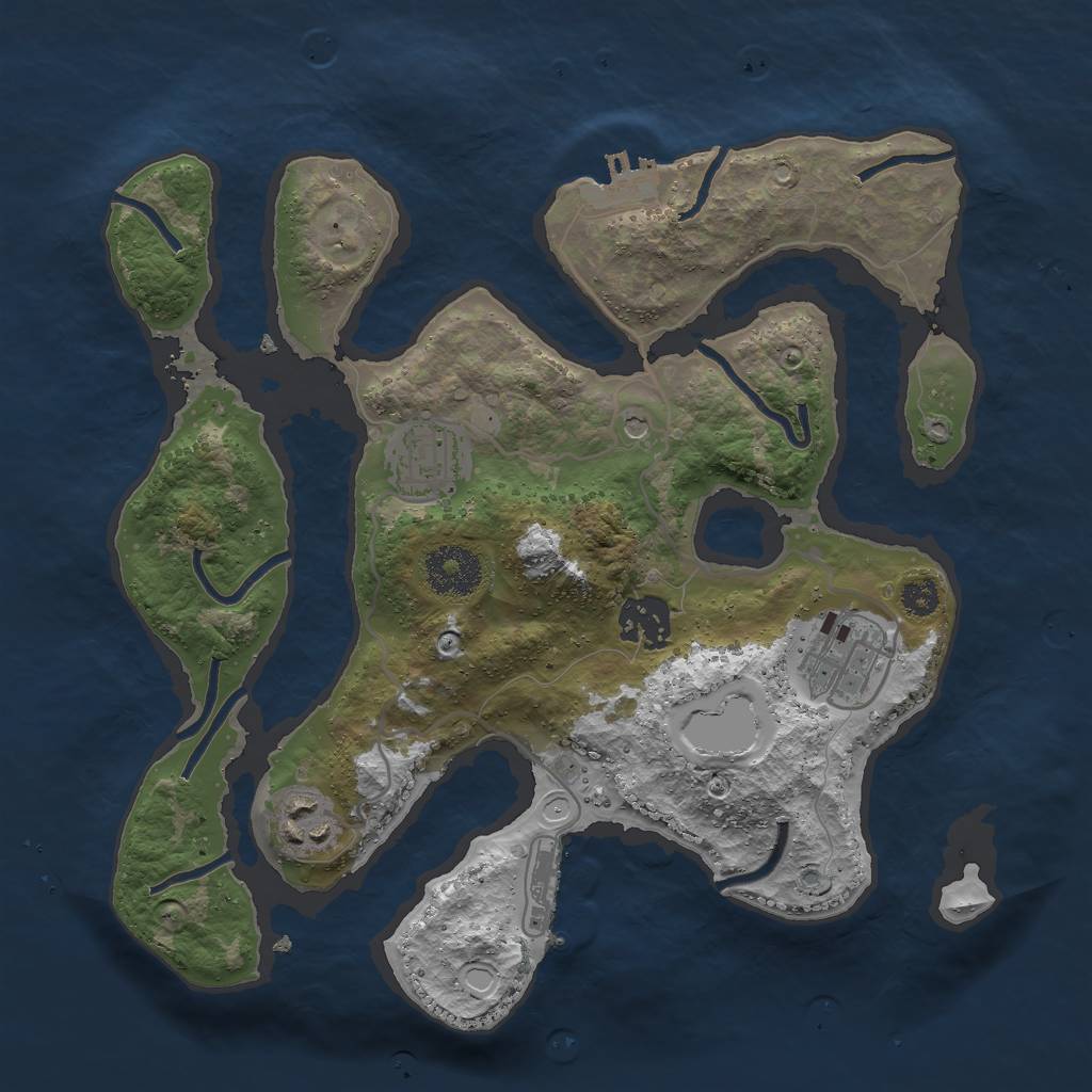 Rust Map: Procedural Map, Size: 3000, Seed: 200704424, 15 Monuments